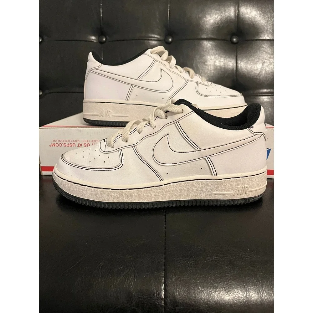 Nike Air Force 1 '07 GS White Black Contrast Stitch